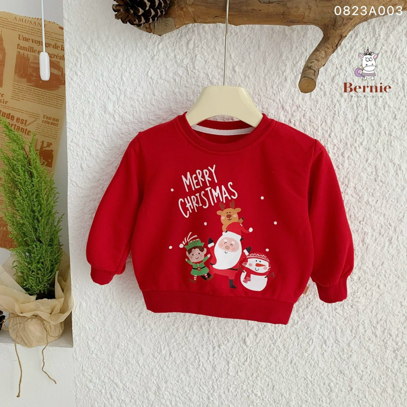 ÁO SWEATER ĐỎ HOẠ TIẾT GIÁNG SINH CHO BÉ