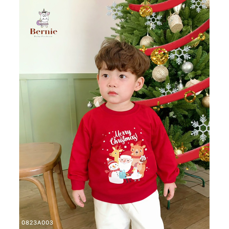 ÁO SWEATER ĐỎ HOẠ TIẾT GIÁNG SINH CHO BÉ