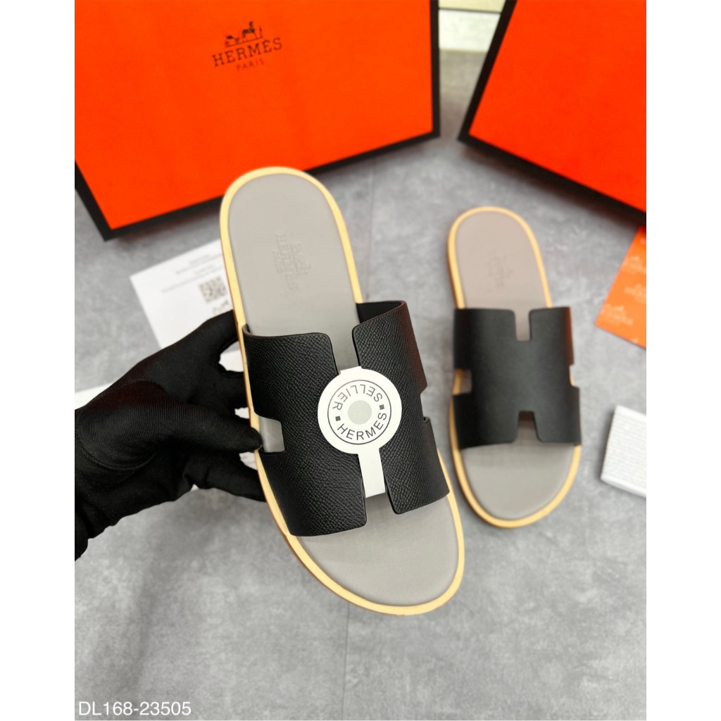 Dép lê HM đế gỗ - dép da qai be đế xanh siêu hot ảnh video tại shop_HOT 2023