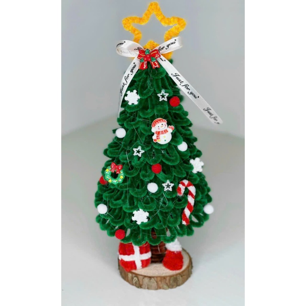 Cây Thông Noel làm từ kẽm nhung nhiều mẫu, kích cỡ lựa chọn