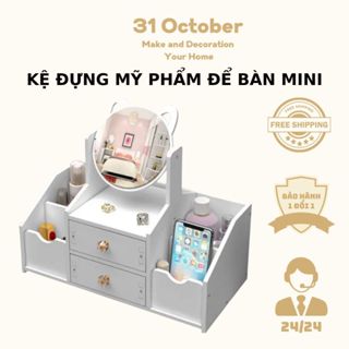  Kệ Đựng Mỹ Phẩm Để Bàn Mini - Kệ Trang Điểm Mini Để Bàn Chất Liệu Formex 