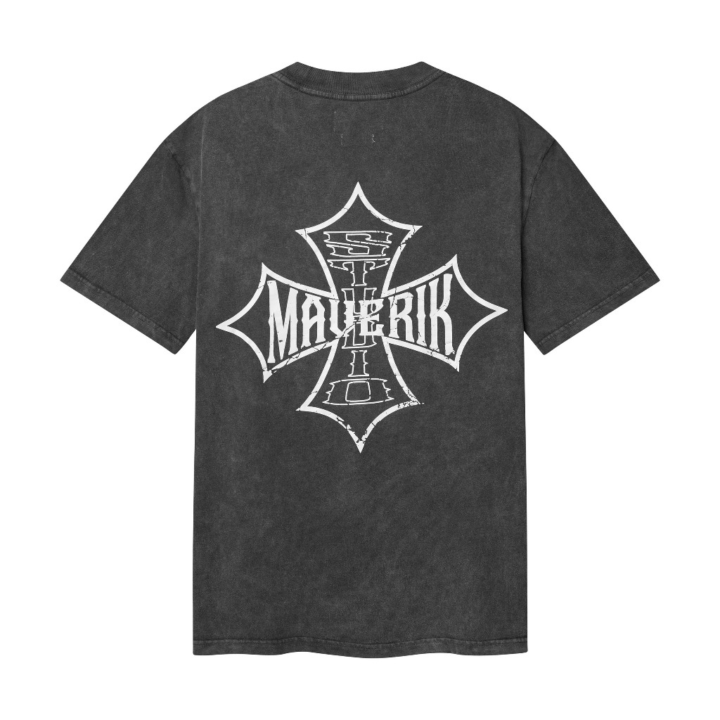 Áo thun MAVERIK Cross Logo Grey Washed