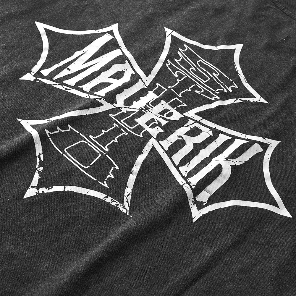 Áo thun MAVERIK Cross Logo Grey Washed