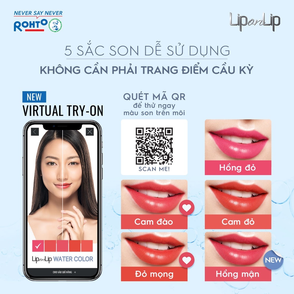 Son Trang Điểm Dưỡng Môi Lip On Lip Water Color 2.2g
