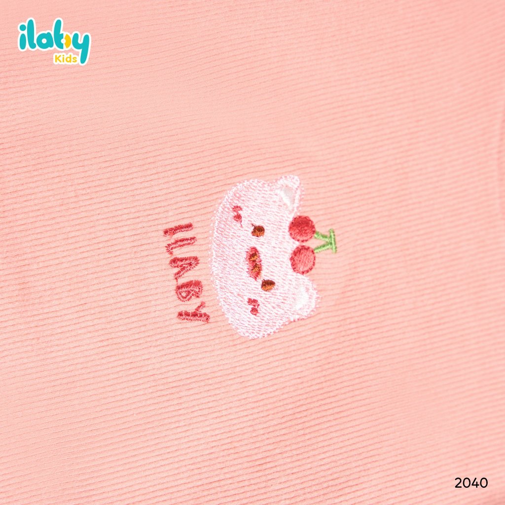 Áo giữ nhiệt cho bé ILABY phối bèo vai hai bên chất len tăm lót lông co dãn 4 chiều 4 màu cho bé 10-35kg