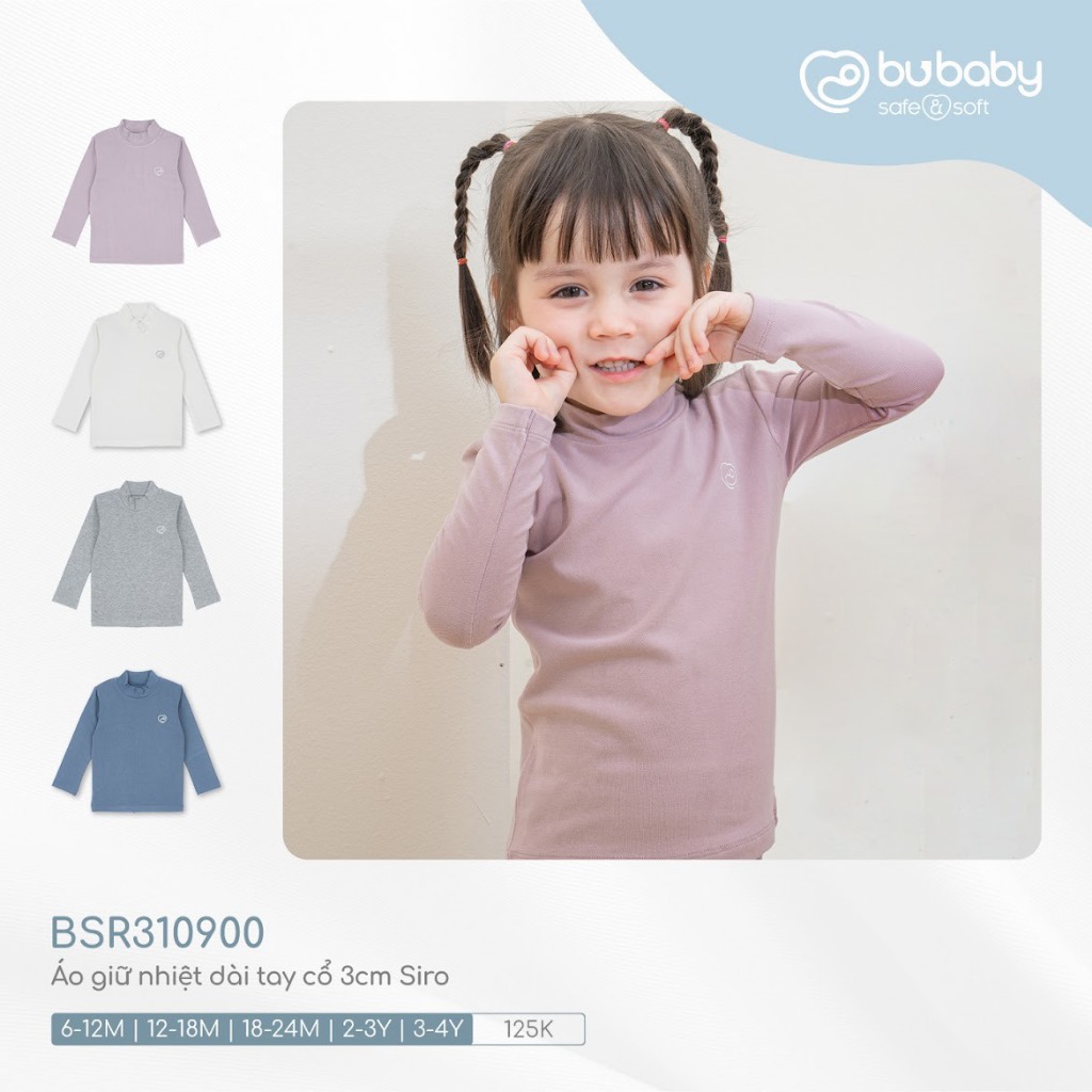 Bu baby - Áo giữ nhiệt dài tay cổ 3cm Siro BSR310900