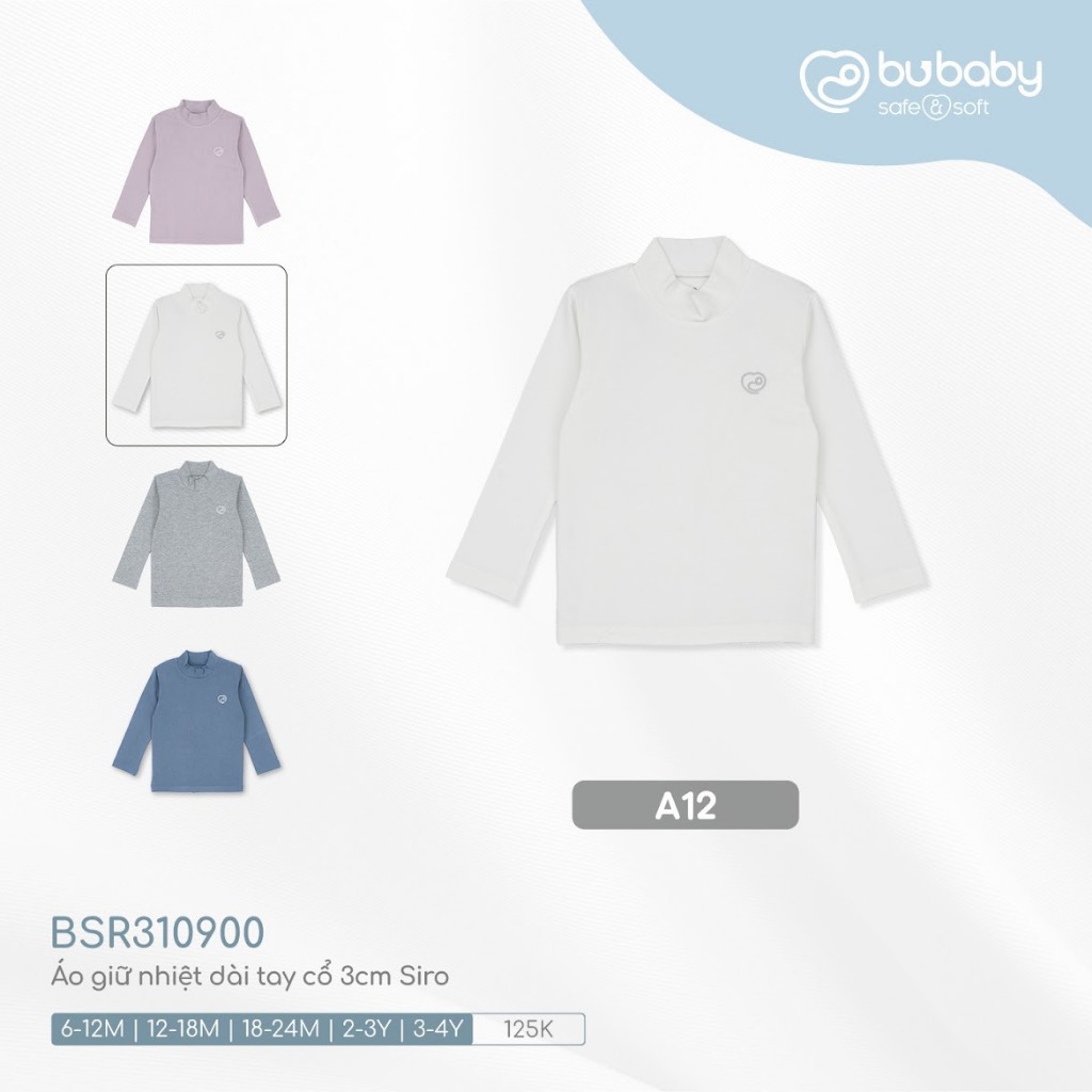 Bu baby - Áo giữ nhiệt dài tay cổ 3cm Siro BSR310900