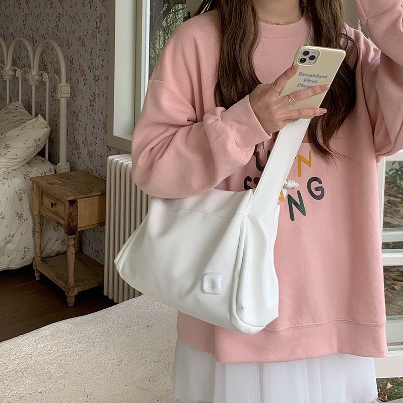 Túi xách nữ da PU mềm đeo chéo donut