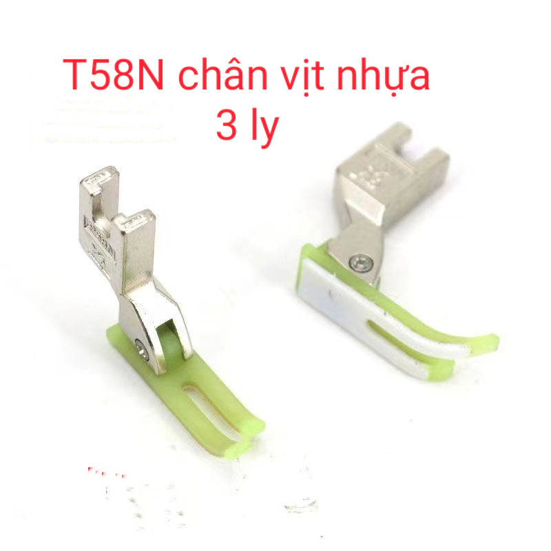 Chân vịt nhựa 2 da 3ly T58n dùng cho máy may 1 kim công nghiệp