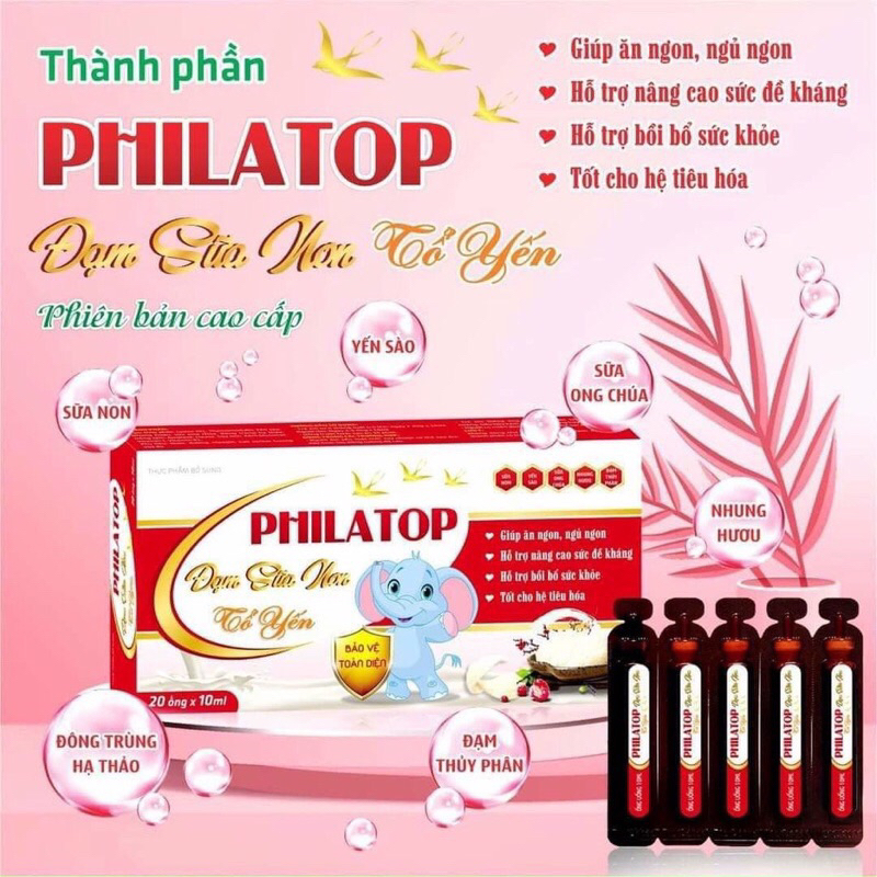 Philatop Yến sào Đạm Thuỷ phân giúp tăng sức đề kháng, ăn ngon