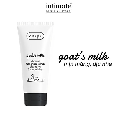 Tẩy Tế Bào Chết Goat's Milk Siliceous Face Micro-Scrub ZIAJA Giúp Da Mềm Mịn, Giảm Nhăn Và Tăng Độ Đàn Hồi 75ml