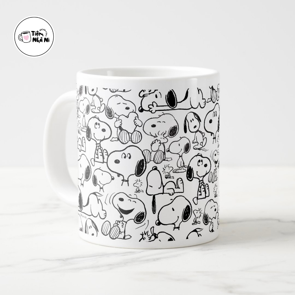 Ly sứ in hình Peanuts - Snoopy