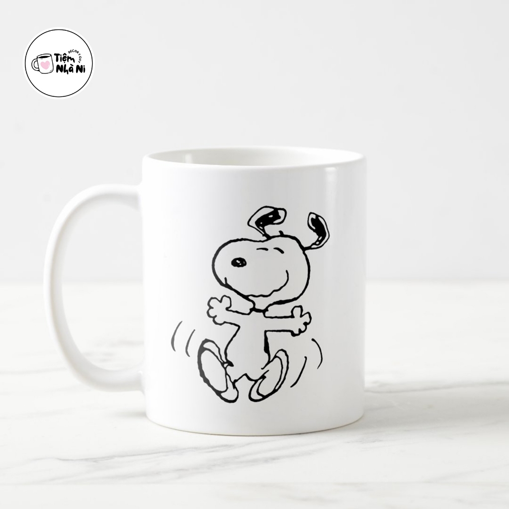 Ly sứ in hình Peanuts - Snoopy