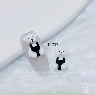 chamr gấu trang trí nail