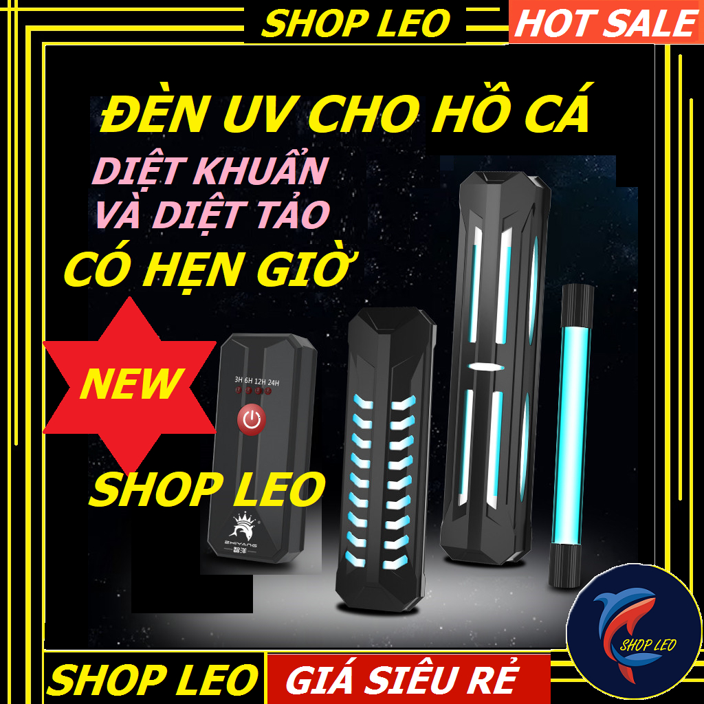 Đèn UV cho hồ cá (có hẹn giờ) - Đèn UV diệt khuẩn, diệt tảo cho bể cá cảnh - hồ cá Koi - shopleo