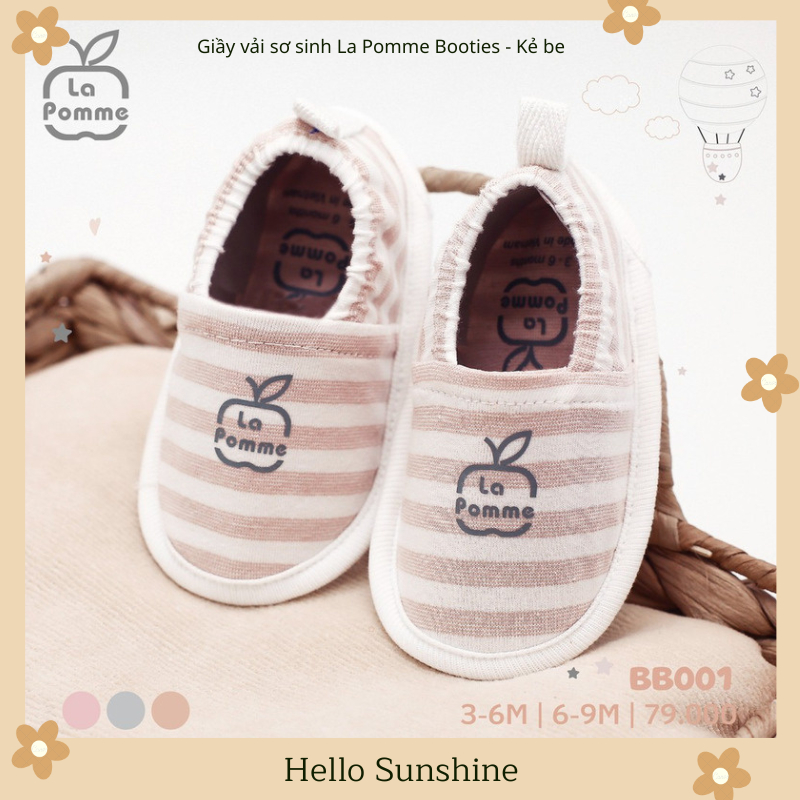 Giầy vải sơ sinh La Pomme Booties