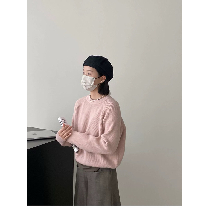 KAYY. Áo len đan trơn _ Aldt