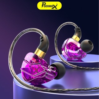 Tai nghe có dây Poermax S16 chân cắm 3.5mm âm thanh Hifi siêu bass