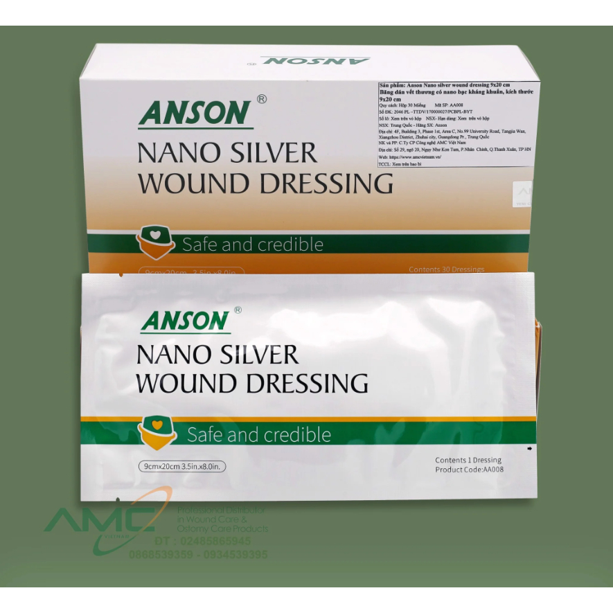 Anson nano silver wound dressing  - 1 miếng