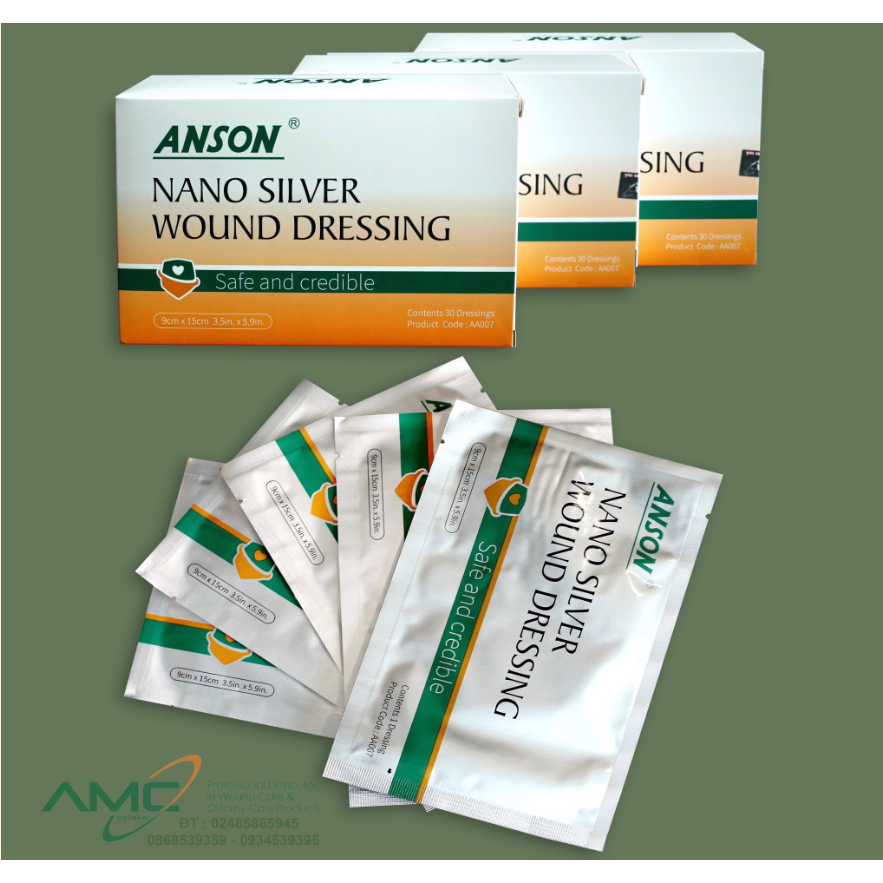 Anson nano silver wound dressing  - 1 miếng