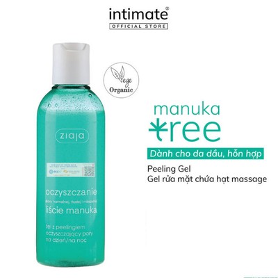 Gel Rửa Mặt Oczyszczanie Lisciense Manuka ZIAJA Chứa Các Hạt Massage Siêu Nhỏ Giúp Làm Sạch Da Dịu Nhẹ 200ml