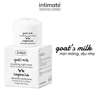  Kem Dưỡng Da Chống Lão Hóa Ngày Và Đêm Goat's Milk ZIAJA Giúp Dưỡng Ẩm Tăng Độ Đàn Hồi Chống Nhăn 50ml 