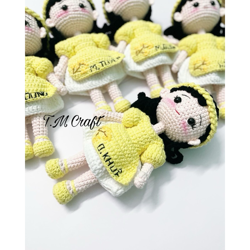 Búp bê áo dài xinh xắn len handmade