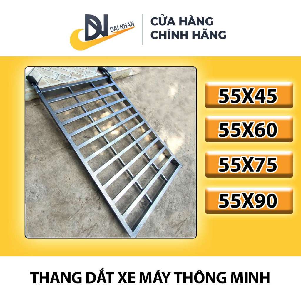  Thang dắt xe máy thông minh Đại Nhân, chất liệu thép chắc chắn, sơn tĩnh điện tải trọng lớn