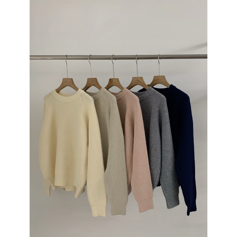 KAYY. Áo len đan trơn _ Aldt