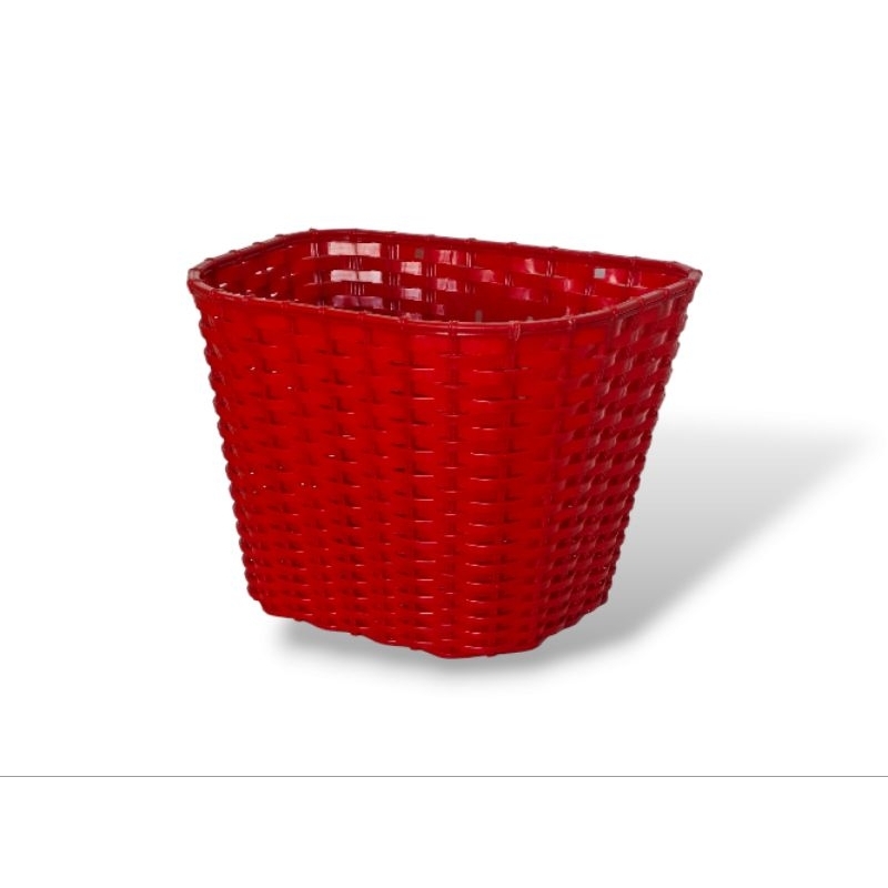 Giỏ nhựa mây xe đạp xe đạp điện màu Đỏ