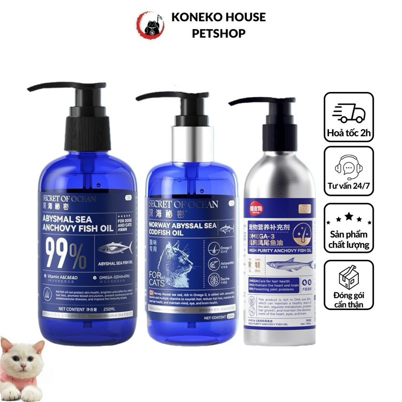 Dầu cá hồi dưỡng lông