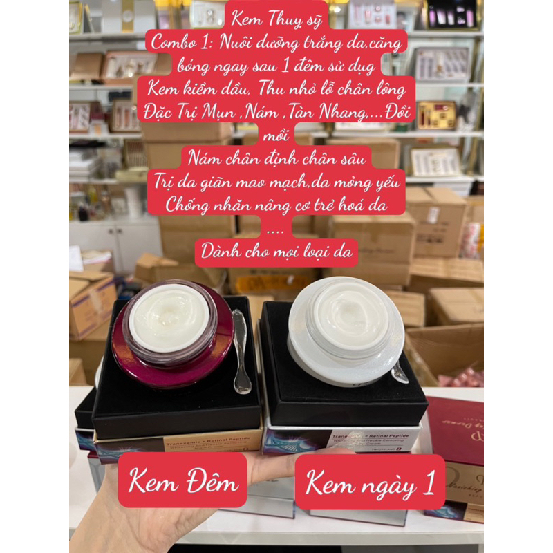 Combo Kem Ngày Đêm Vanshing Dermar Thuỵ Sĩ