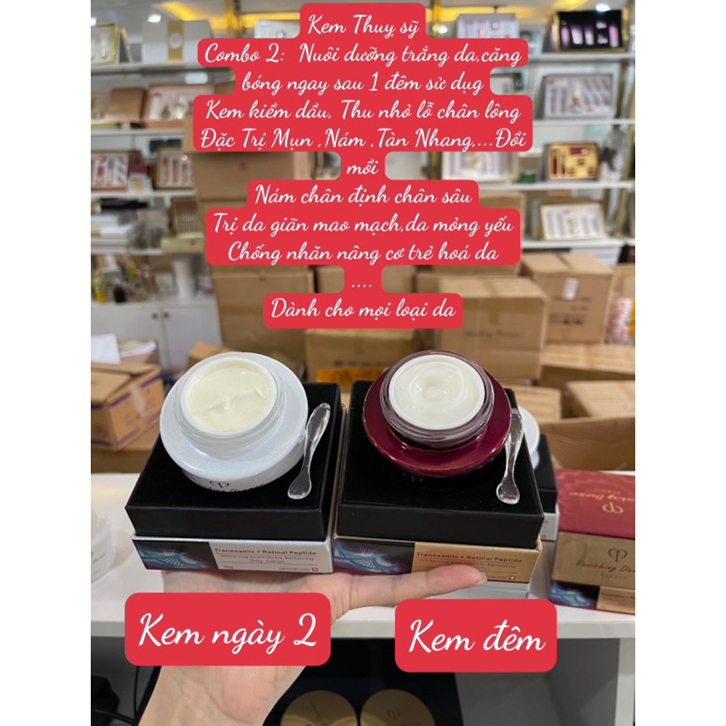 Combo Kem Ngày Đêm Vanshing Dermar Thuỵ Sĩ