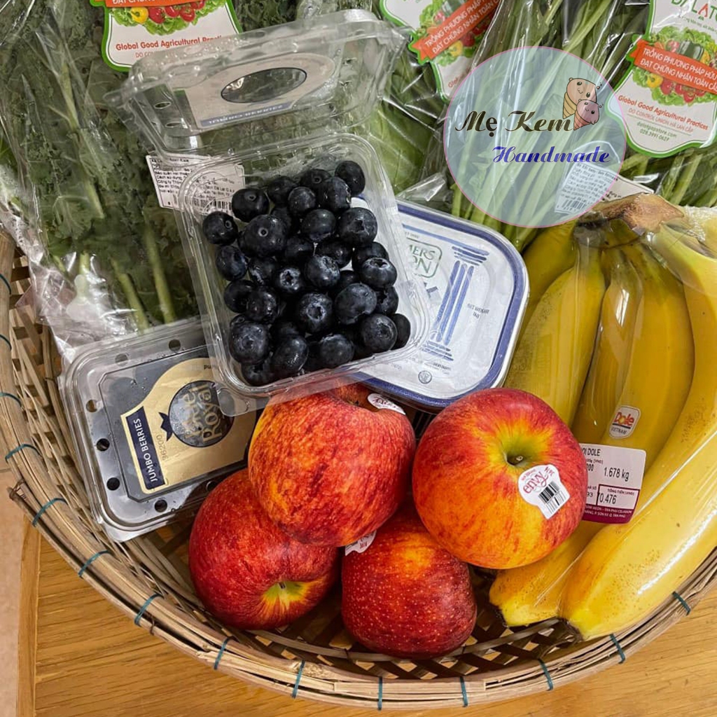 Bánh ăn dặm handmade sữa chua trái cây dinh dưỡng giòn rụm, tan nhanh cho bé từ 6 tháng Mẹ Kem Handmade