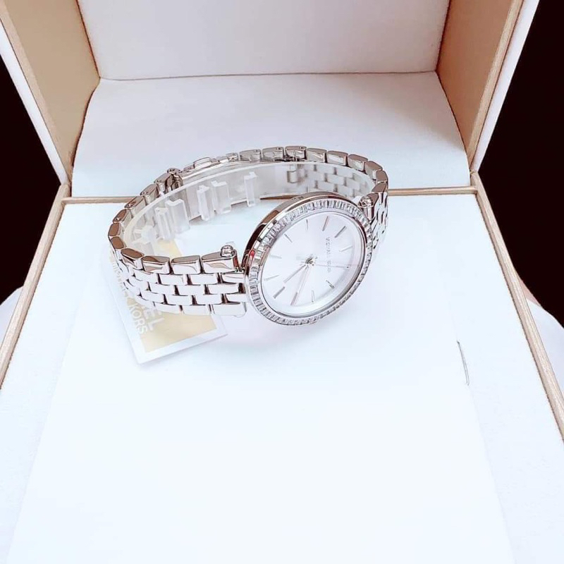 Đồng Hồ Nữ  Michael Kors MK3364  Máy Quartz  Mặt Tròn Vuông Siz 33mm Dây Thép Không Gỉ