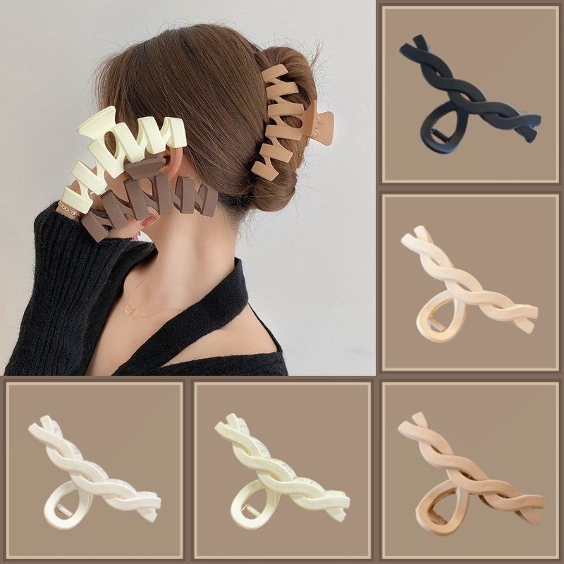 Kẹp cua nhám màu trà sữa ngâu nhiêu phong cách Hàn