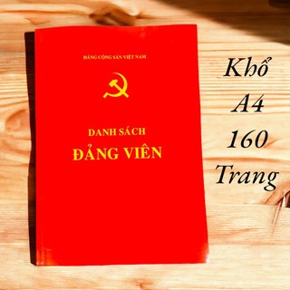 Sổ danh sách đảng viên - mẫu 7- hsđv theo hướng dẫn 12 - khổ a4 - 160 trang