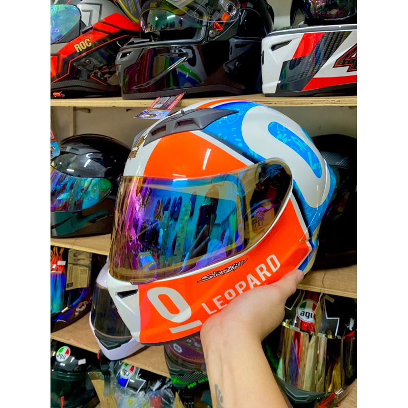 Mũ bảo hiểm Royal M266 2 kính tem Leopard Thái Lan