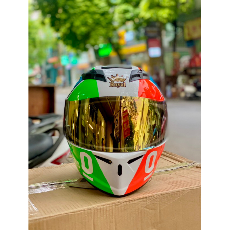 Mũ bảo hiểm Royal M266 2 kính tem Leopard Thái Lan
