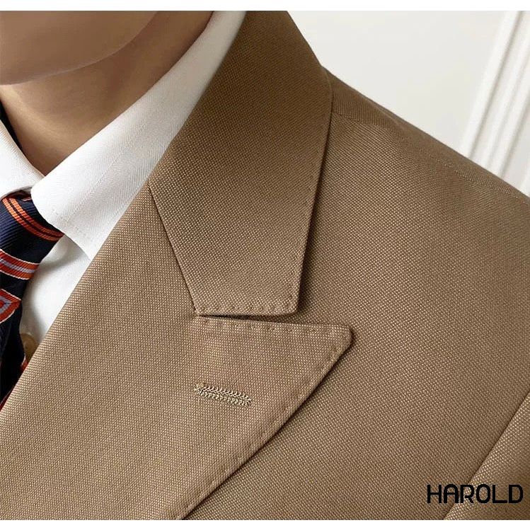 Suit Jacket Nam Cao Cấp Harold Imperial Peak Lapel - Áo Vest Công Sở Sang Trọng, Chống Nhăn, Độ Bền Cao, Formal