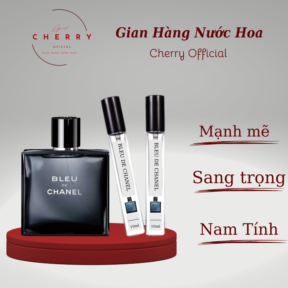 Nước hoa Nam Bleu De Chanel EDP 10ml mạnh mẽ, nam tính, sang trọng - Cherry Official