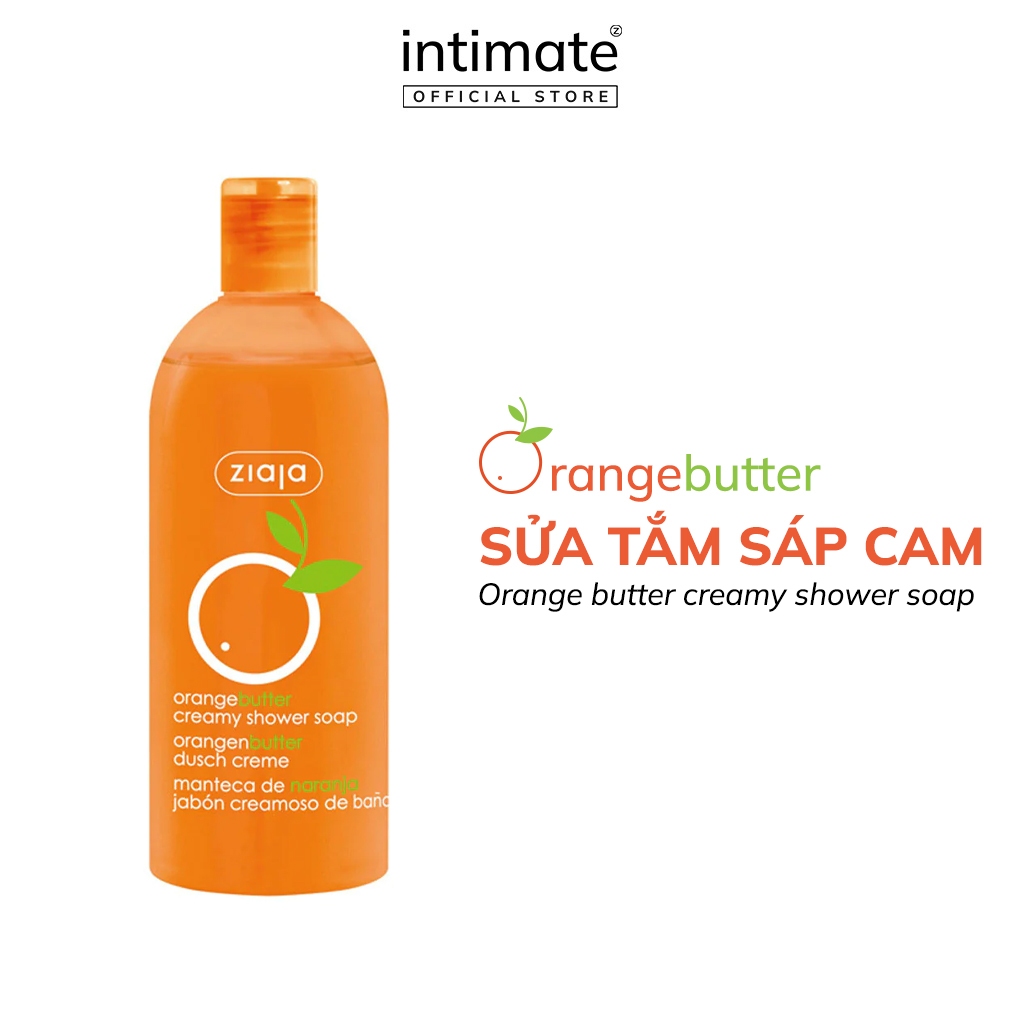 Sữa Tắm Sáp Cam Orange Butter Creamy Shower Soap ZIAJA Giúp Dưỡng Ẩm, Làm Sạch Da Hiệu Quả 500ml