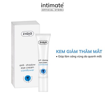 Kem Giảm Thâm Mắt Anti-shadow Eye Cream ZIAJA Giúp Làm Sáng Vùng Da Quanh Mắt 15ml date t4.2027