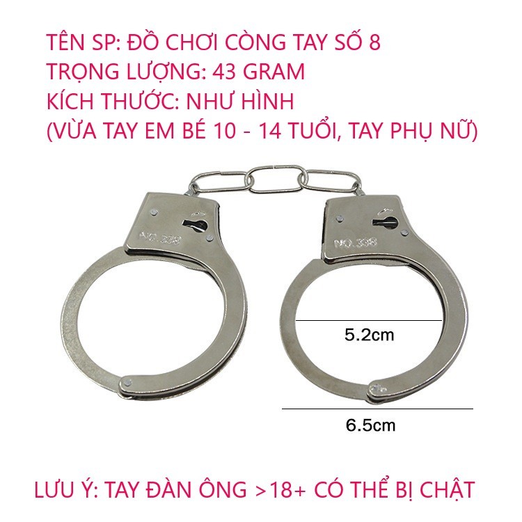 Đồ chơi còng tay số 8 cho bé