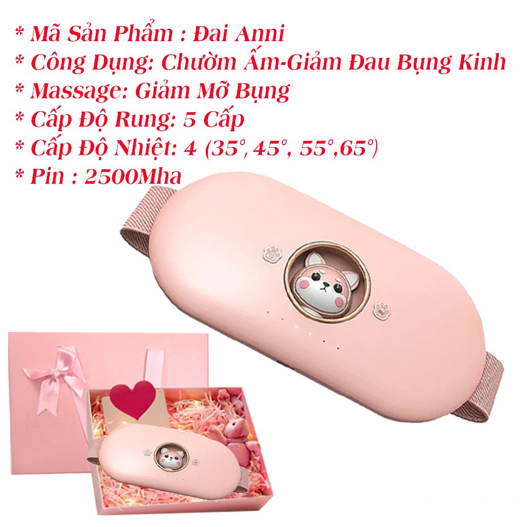 Đai Chườm Nóng Bụng Kinh, Máy Làm Ấm Bụng Kinh, Đai Làm Ấm Giảm Đau Bụng Kinh kỳ kinh nguyệt cho bạn gái.
