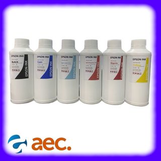 Bộ 6 chai mực Dye UV MZN chống bay màu chai 500ml gồm 6 màu (BK/ C/ LC/ M/ LM/ Y) dùng cho máy in phun Epson