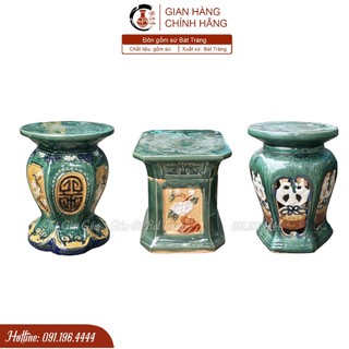 Đôn gốm sứ nghệ thuật kê chậu cây - Cỡ bé - Đôn Bát Tràng