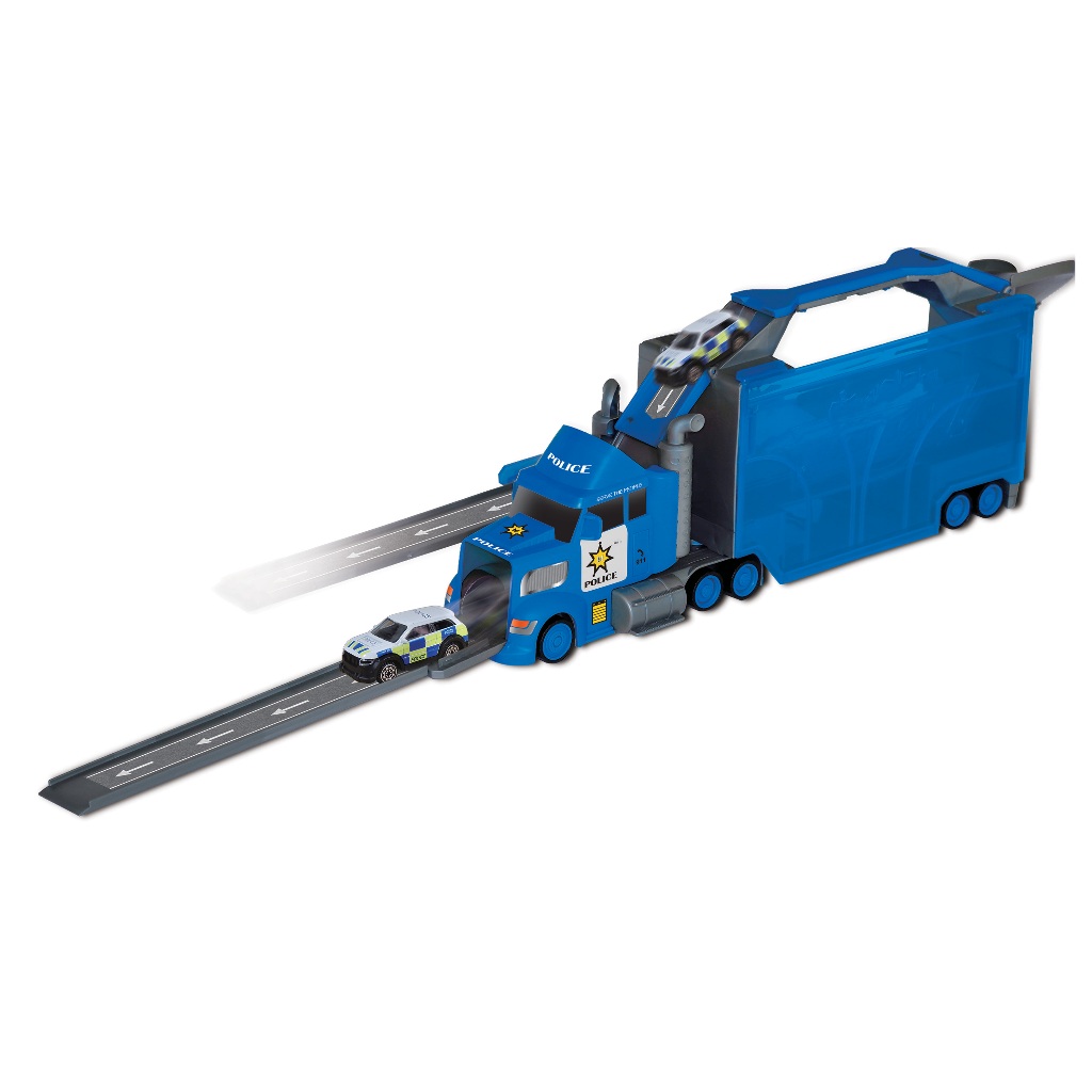 Đồ Chơi Xe Tải Nhiều Ngăn Cảnh Sát Với Đường Trượt Nối Dài VECTO VT112