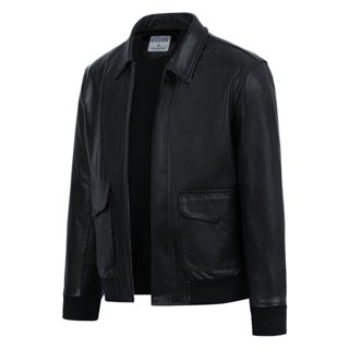  Áo Khoác da nam bomber pilot chính hãng LADOS-2098 lót dù chần bông ấm áp có túi trong thiết kế khỏe khoắn mạnh mẽ 