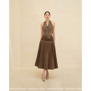 Set áo gile & chân váy mocking meioi - willia top & anda skirt